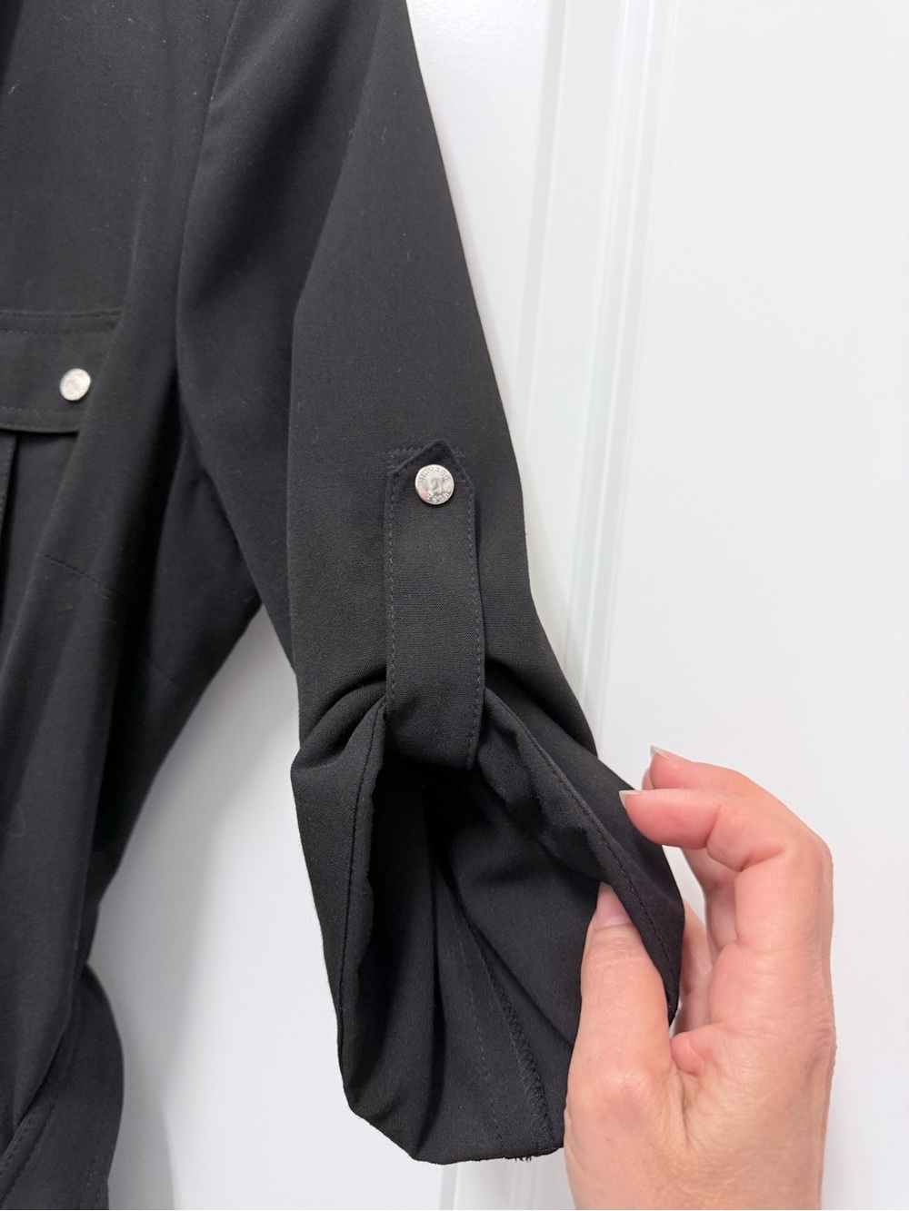 Michael Kors Black zip up belted dress. - Picture 4 of 7